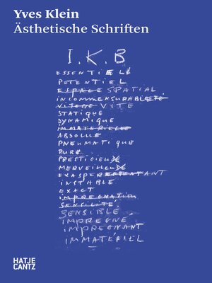 cover image of Yves Klein